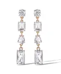 Каскадные серьги с кристаллами Jessica Simpson, clear - фото