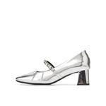 15 MINS Серебряные туфли Мэри Джейн, цвет Silver - фото