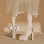 Dunnu Женские белые туфли на высоком каблуке - фото 9