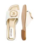 Кожаные тапочки Just Cavalli, белый - фото 4