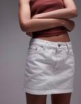 Мини-юбка из денима Topshop белого цвета - фото 3