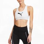 Бюстгальтер (WMNS) PUMA Mid 4Keeps Graphic Training Bra 'White' - фото 3