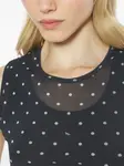 Топ в горох Maison Kitsuné, черный - фото 4