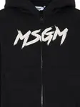 Худи на молнии Msgm Kids, черный - фото 3