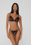 Трусы Tezenis Thong, Black/Mottled Black - фото 2