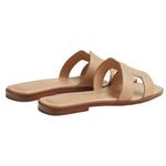 Шлепанцы Oran женские светло-коричневые Hermes - фото 4