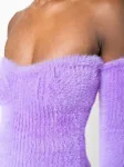 Платье мини Fuzzy Gloves OFF-WHITE, фиолетовый - фото 5