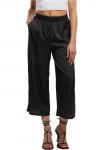 Брюки из ткани Urban Classics Ladies Satin Wide Leg Culotte, черный - фото 3