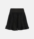 Мини-юбка с высокой посадкой Alaïa, черный - фото