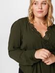 Блузка ABOUT YOU Curvy Binia, хаки - фото 3