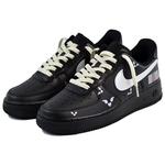 Кроссовки Nike Air Force 1 Skateboarding Shoes Women's Low-top Black/silver, черный - фото 3