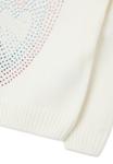 Джемпер OVS REGULAR FIT WITH RHINESTONES, Soft White/White - фото 3