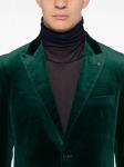 Бархатный блейзер Tagliatore, зеленый - фото 5