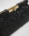 Клатч Marlene среднего размера с пайетками Dolce&Gabbana, цвет Nero - фото 5