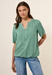 Блуза SPLIT NECK Cecil, металлик зеленый - фото