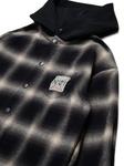 Nº21 Kids клетчатая рубашка с капюшоном, черный - фото 3