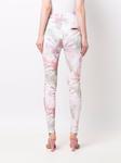 Philipp Plein джинсовые легинсы с цветочным принтом, белый - фото 4