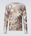 Футболка с сетчатым принтом Acne Studios, Light Grey - фото