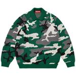 Свитер Supreme Small Box Polo Sweater, Green Camo - фото