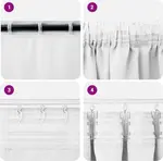 Плотные шторы с кольцами, 2 шт., чисто-белые, 225 x 140 см vidaXL - фото 7