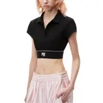 Кроп-поло Cheerleader Alexander Wang, черный - фото 7