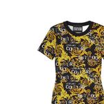 Мини-платье с принтом baroque VERSACE JEANS COUTURE, черный - фото 6