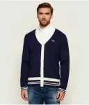Кардиган regular fit Lacoste, темно-синий - фото