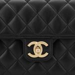CHANEL Сумка из ягненка с цепочкой, через плечо, на плечо женская черная - фото 6