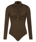 Боди Pinko Slim Fit, коричневый - фото