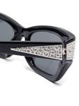Swarovski солнцезащитные очки с кристаллами, черный - фото 2