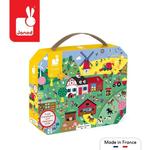 Janod, пазл-наблюдение в чемодане Farma, 24 шт. - фото