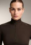 Топ OYSHO THERMAL BASE LAYER RIB, Brown - фото 3