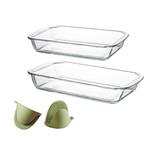 Тарелка KAWASIMAYA, 2L Rectangular Glass Baking Dish, Pack Of 2 - фото 6