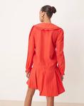 Платье-мини с воротником Sister Jane красного цвета - фото 2
