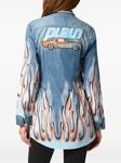 Джинсовая рубашка Flame Racing Philipp Plein, синий - фото 3