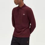 Поло с вышитым логотипом FRED PERRY, бордовый - фото 4