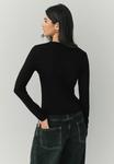 Топ Next V-NECK LONG SLEEVE , Black - фото 2