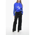 Атласные брюки-карго со шлевками для ремня Msgm, Black - фото 4