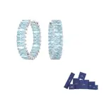 Матричные серьги-кольца Swarovski - фото