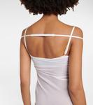 Платье из смесового шелка Jacquemus, белый - фото 6