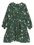 Платье в горох Il Gufo, зеленый - фото 2