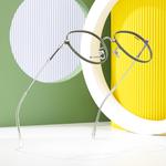 MUZU Чистый титан круглые очки унисекс, Brown Red-C50 - фото 4