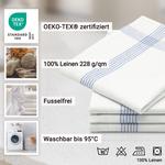 Чайные полотенца набор  Zollner, белый/синий - фото