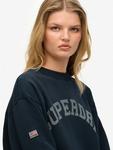 Эластичный свитшот Athletic Essentials из хлопка Superdry, Eclipse Navy - фото 4