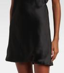 Мини-платье из креп-сатина Norma Kamali, черный - фото 5