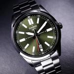 Часы Casio Dress Pointer Display Analog Watch 'Metallic Black Green', зеленый - фото 4