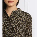 Шелковое платье The Kooples, коричневый - фото 4