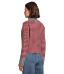 Свитер Madewell Pine Stripe Wool Waffle Stripe Crew Neck, Heather Grey Stripe - фото 3
