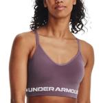 Бюстгальтер (WMNS) Under Armour Seamless Low Long Bra 'Purple' - фото 3