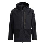 Куртка adidas Solid Color hooded Zipper Jacket Black, черный - фото